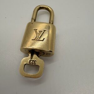 Louis Vuitton Gold Lock and Key Set